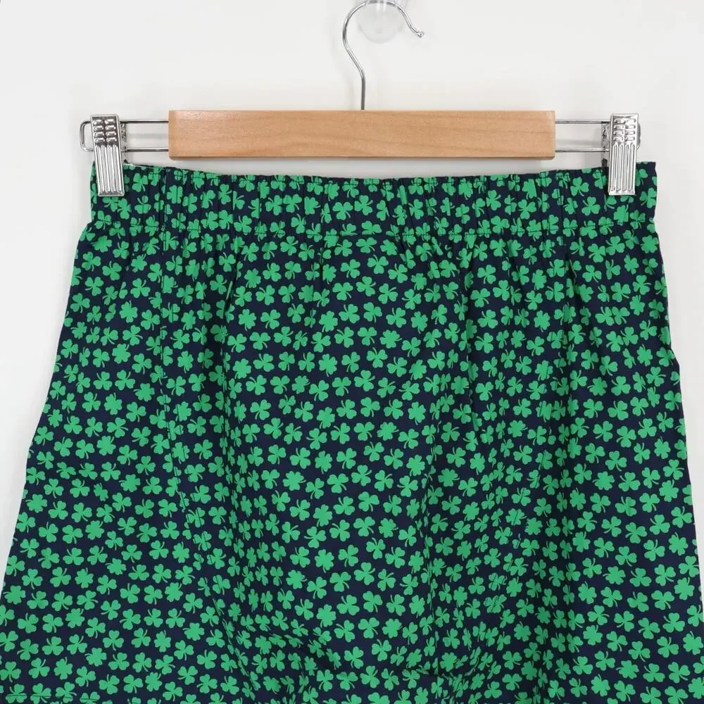 NWT J.Crew Crewcuts Boys' Clover Boxers Navy Green Bright Clover Size XL 12-14